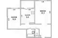 Appartement 2 chambres 54 m² Muchaviecki sielski Saviet, Bélarus