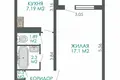 Квартира 1 комната 34 м² Минск, Беларусь