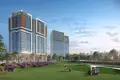 Wohnkomplex New residence Golf Gate with swimming pools and a golf club in the prestigious area of DAMAC Hills, Dubai, UAE