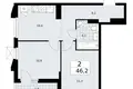 Wohnung 2 zimmer 46 m² Troizk, Russland