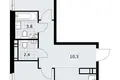 2 room apartment 54 m² poselenie Sosenskoe, Russia