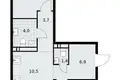 3 room apartment 60 m² Postnikovo, Russia