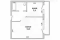 1 room apartment 39 m² Brest, Belarus