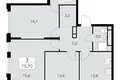 3 room apartment 76 m² South-Western Administrative Okrug, Russia