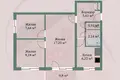 3 room apartment 50 m² Minsk, Belarus