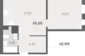 Apartamento 2 habitaciones 50 m² Kopisca, Bielorrusia