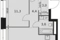 Mieszkanie 3 pokoi 67 m² Moskwa, Rosja
