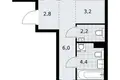 Apartamento 2 habitaciones 52 m² Kommunarka, Rusia