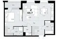 Wohnung 2 zimmer 61 m² Kommunarka, Russland