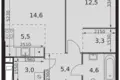 Квартира 2 комнаты 49 м² Москва, Россия