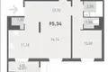 4 room apartment 95 m² Kopisca, Belarus