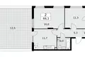 Apartamento 2 habitaciones 66 m² poselenie Desenovskoe, Rusia