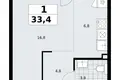 Квартира 1 комната 33 м² район Троицк, Россия