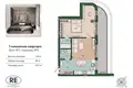 Квартира 1 комната 59 м² Калининград, Россия