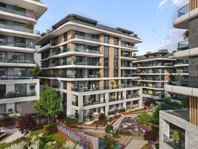 Residential complex New residential complex with swimming pool, a fitness center and lounge areas, Istanbul, Turkey