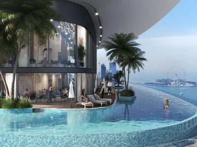 Residential complex Exclusive Seahaven Sky luxury apartments overlooking the marina, sea, islands, Ain Dubai, in Dubai Marina, Dubai, UAE
