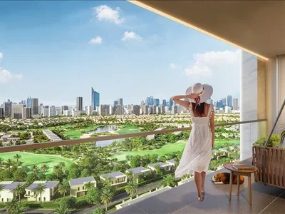 Wohnanlage New complex of furnished apartments Vega with swimming pools and terraces, Dubai Sports City, Dubai, UAE