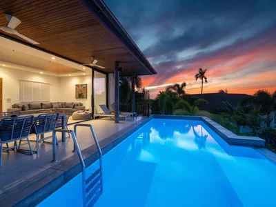 Complexe résidentiel Complex of furnished villas with swimming pools close to Lamai Beach, Samui, Thailand