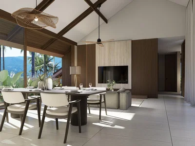 Zespół mieszkaniowy Complex of villas with swimming pools and gardens close to beaches and piers, Samui, Thailand