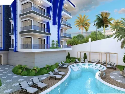 Wohnanlage Residential complex with swimming pool, gym and sauna, 2 km from the sea, Payallar, Turkey