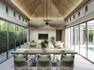 Zespół mieszkaniowy First class residential complex of villas with swimming pools and excellent infrastructure in Choeng Thale, Phuket, Thailand