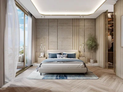 Zespół mieszkaniowy Penthouse in the new residence Beach Walk 4 with a swimming pool, panoramic views and an access to the beach, Dubai Islands, Dubai, UAE