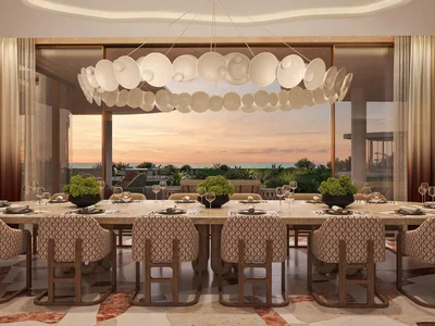 Complexe résidentiel New complex of beachfront villas Jumeirah Asora Bay with swimming pools, a wellness center and panoramic views, La Mer, Dubai, UAE