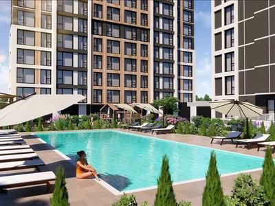Zespół mieszkaniowy New guarded residence with swimming pools and a green area close to a metro station and highways, Istanbul, Turkey