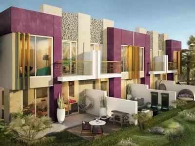 Complejo residencial Aquilegia villa complex with water attractions and playgrounds, in the quiet and peaceful area of Damac Hills 2, Dubai, UAE