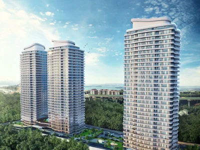 Residential complex High-rise residence Acar Verde Residences with aqua parks and restaurants, in a prestigious green area, Istanbul, Turkey