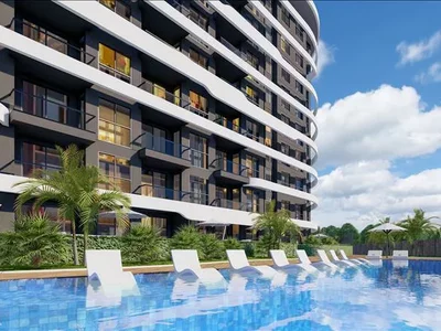 Жилой комплекс Новая резиденция с бассейнами, спа-центром и собственным пляжем рядом с аэропортом, Алания, Турция