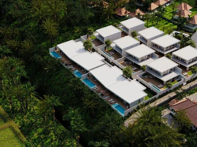 Residential complex New gated complex of villas with 5-star services close to a picturesque waterfall, Ubud, Bali, Indonesia