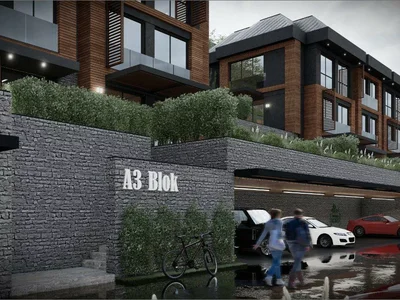Zespół mieszkaniowy New residence with a swimming pool and a cafe on the outskirts of Istanbul, Turkey