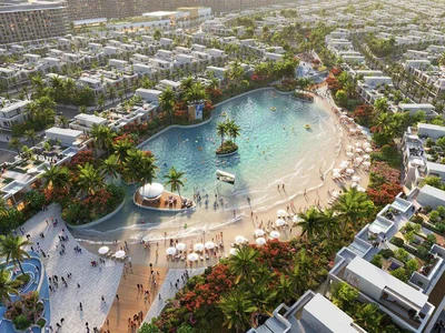 Complexe résidentiel New complex of townhouses Riverside with a spa center, event areas and a kids' adventure park, Damac Hills, Dubai, UAE