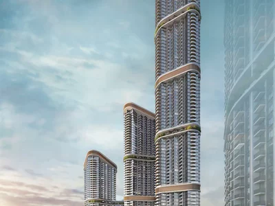 Zespół mieszkaniowy New high-rise residence Skyscape Avenue with a swimming pool and gyms close to golf courses, Nad Al Sheba 1, Dubai, UAE