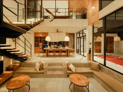 Zespół mieszkaniowy Complex of furnished villa with swimming pools near the beach, Bali, Indonesia