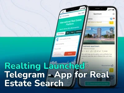 Realting Launched the World’s First Telegram Application for Searching Property Abroad