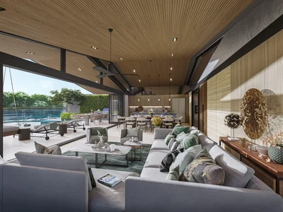 Zespół mieszkaniowy New residential complex of villas with swimming pools right by the water in Laguna Phuket, Thailand