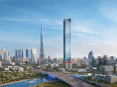 Residential complex Apartments in the new high-rise residence Bayz 102 with pools, parks and a tennis court next to Burj Khalifa, the Business Bay area, Dubai