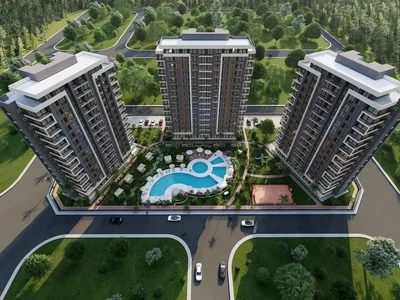 Zespół mieszkaniowy Residential complex with gazebos, sauna and swimming pool, 2 minutes to the beach, Erdemli, Mersin, Turkey