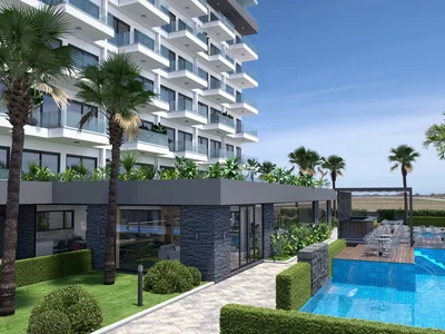 Жилой комплекс Апартаменты с видом на море и горы, в жилом комплексе с развитой инфраструктурой, Махмутлар, Турция