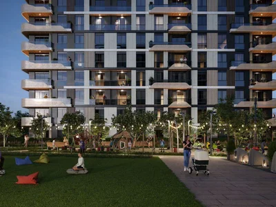 Zespół mieszkaniowy New residence with a green area and swimming pools in a prestigious area, near the city center, Istanbul, Turkey