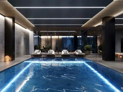 Complejo residencial High-rise residence with a panoramic view, swimming pools and a conference room, 720 meters from the sea, Izmir, Turkey