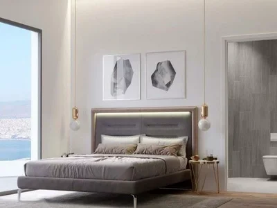 Complejo residencial High-rise residence with a panoramic view, swimming pools and a conference room, 720 meters from the sea, Izmir, Turkey