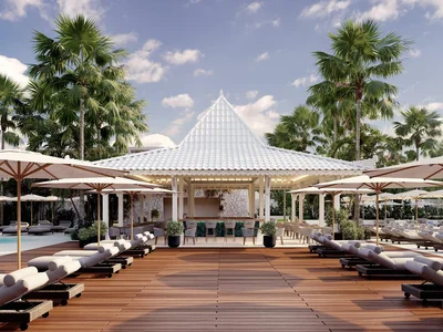 Wohnanlage Large residential complex with a hotel, swimming pools and a flagship beach club, Berawa, Bali, Indonesia