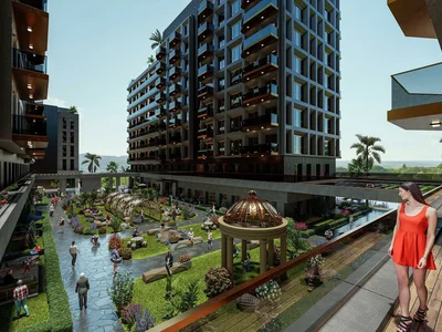 Zespół mieszkaniowy Residence with a swimming pool, a garden and a fitness center, Istanbul, Turkey