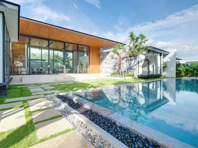 Residential complex Modern complex of villas with swimming pool near beaches, Phuket, Thailand