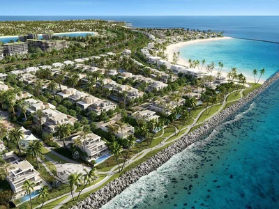 Zespół mieszkaniowy New waterfront complex of villas and townhouses Bay Villas with a beach and a yacht marina, Dubai Islands, Dubai, UAE