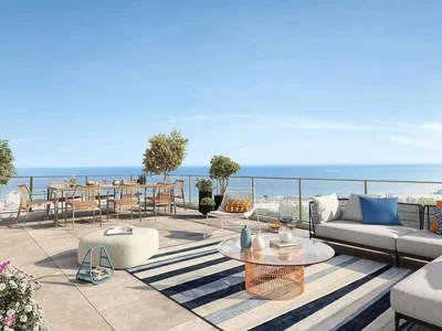 Zespół mieszkaniowy Luxury residential complex with a rooftop pool, a parking and panoramic views, Villeneuve-Loubet, Côte d'Azur, France