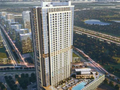 Residential complex The Crest Grande — spacious apartments by Sobha in a modern residence with a pool in Sobha Hartland, Dubai